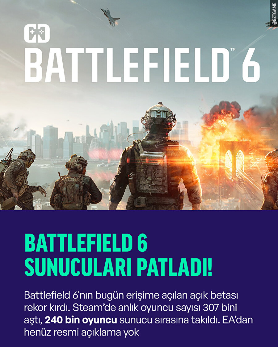 Battlefield 6 beta patladı ve 250 bin kişi sırada sunucuya girmeyi bekliyor