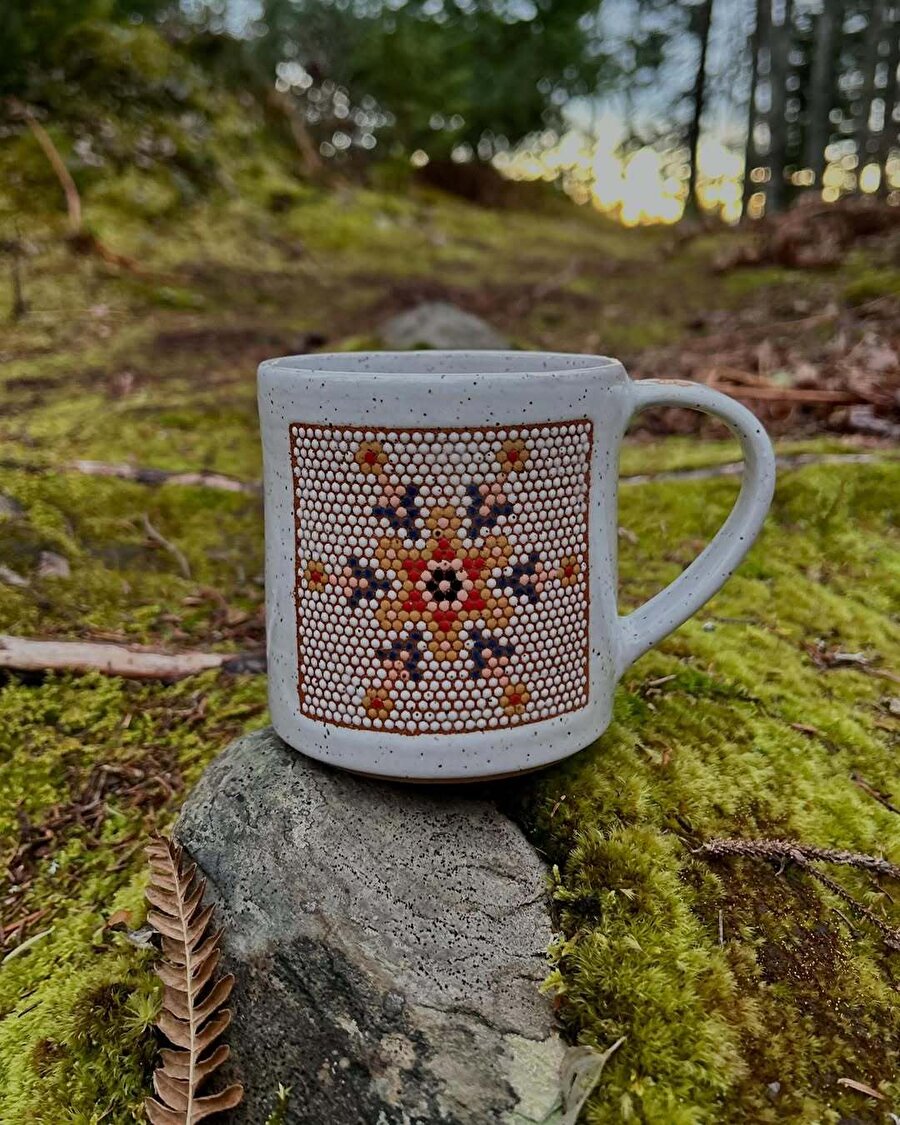 Karo desenleriyle yeniden yorumlanan el işçiliği 🥛