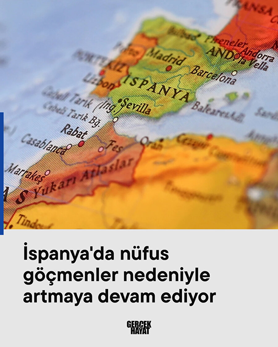 İspanya'da nüfus göçmenler nedeniyle artmaya devam ediyor