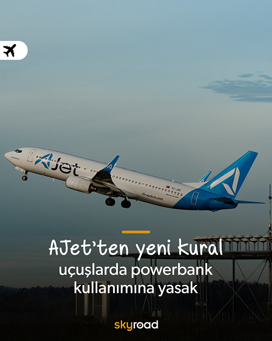 Ajеt'ten yeni kural uçakta powerbank kullanımına yasak 🙅