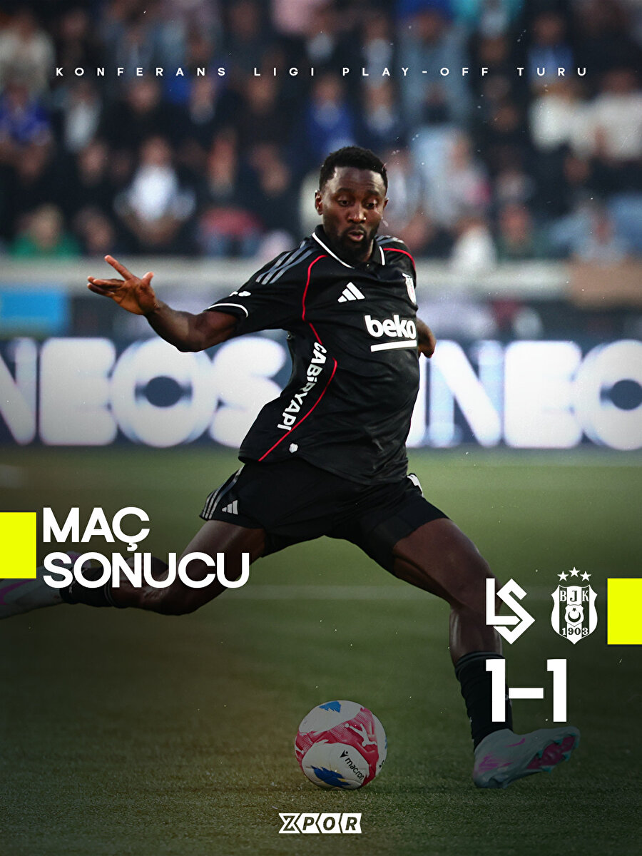 Beşiktaş deplasmanda Lausanne ile 1-1 berabere kaldı.