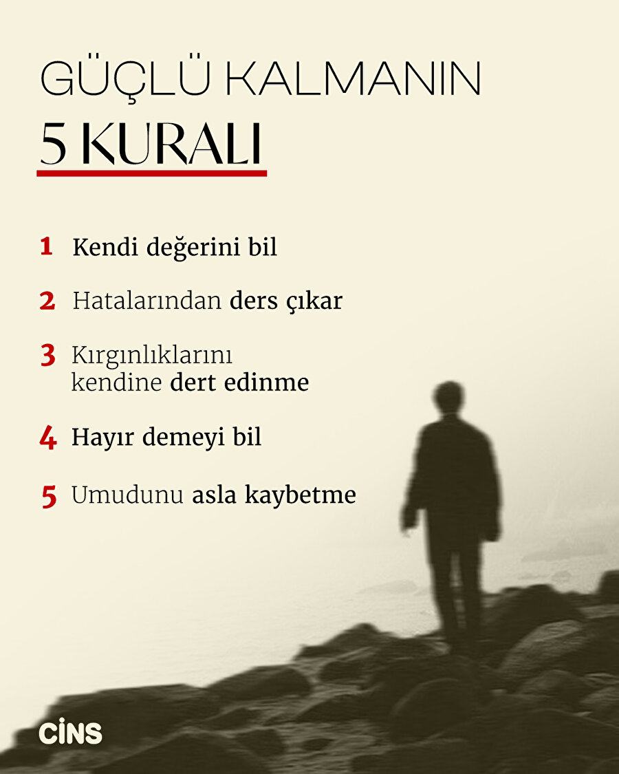 Güçlü kalmanın 5 kuralı 📌