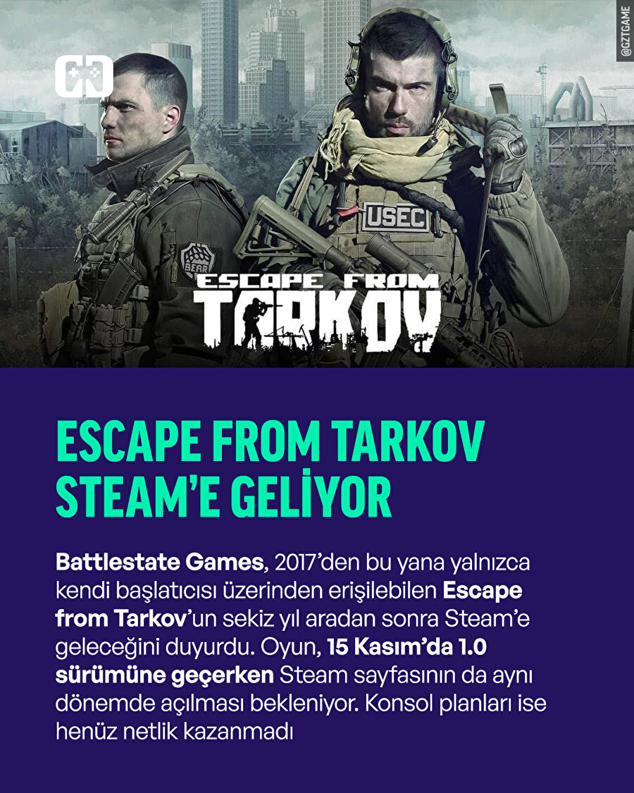 Escape from Tarkov, 8 yıl sonra Steam yolunda