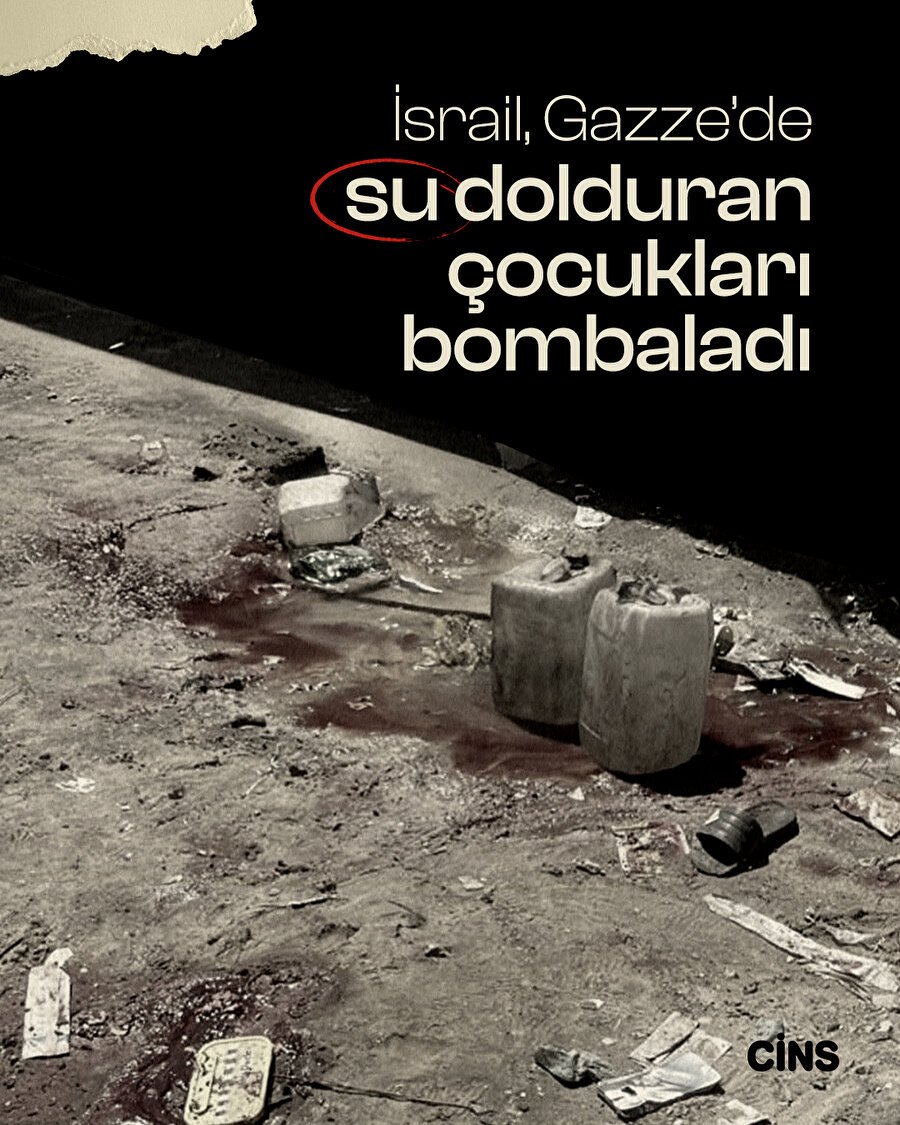 İsrail su dolduran çocukları bombaladı