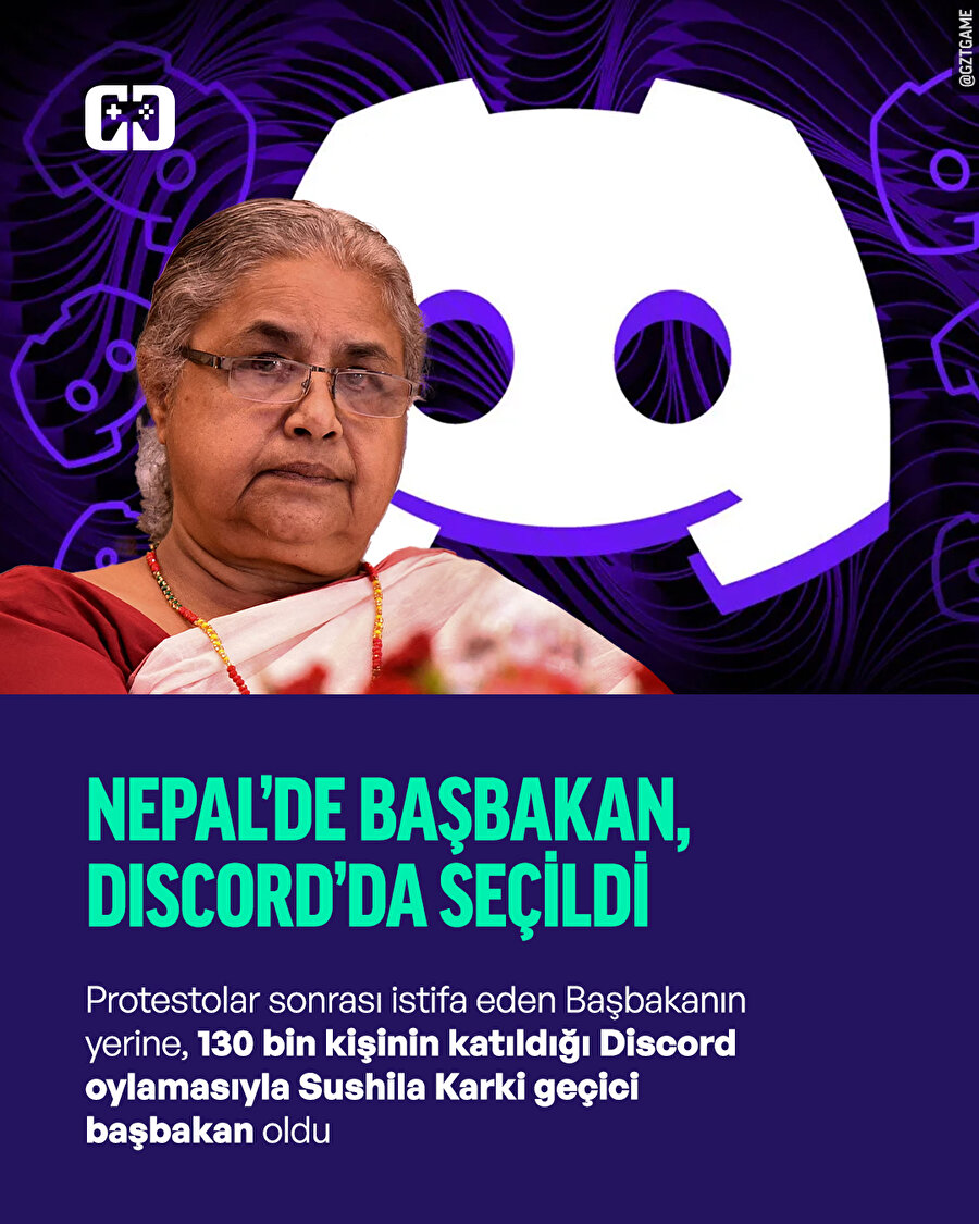 Nepal başbakanı Discord'da seçildi