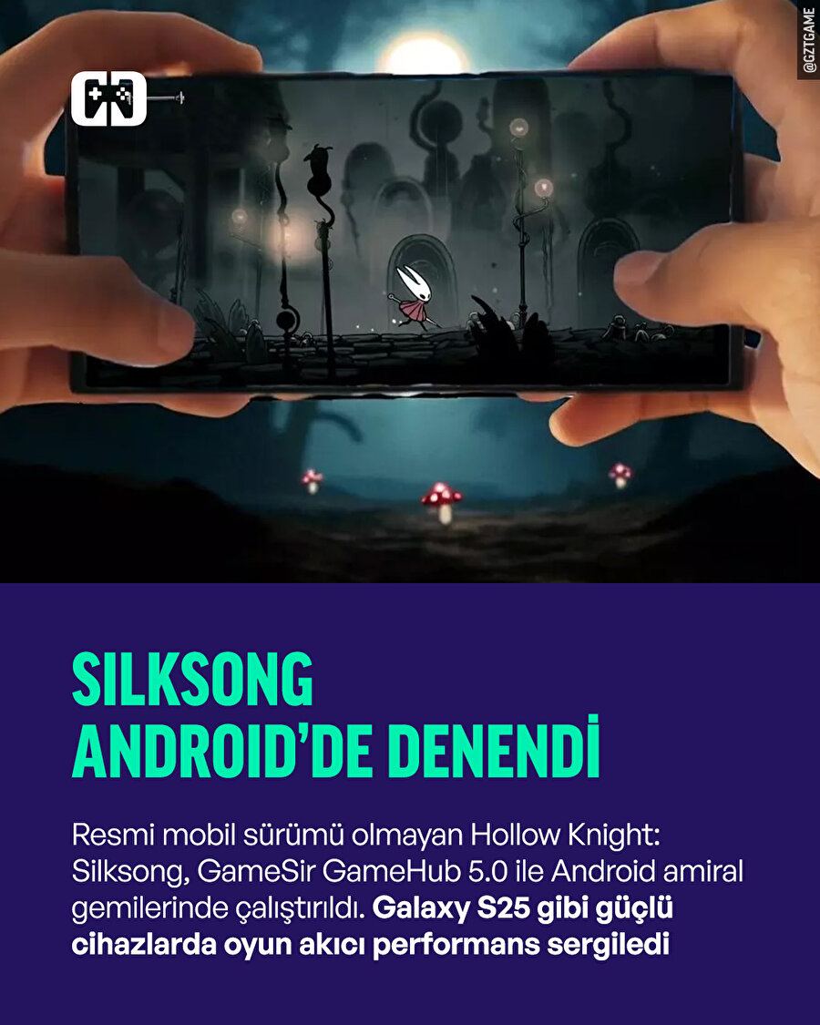 Silksong, android telefonda çalıştırıldı