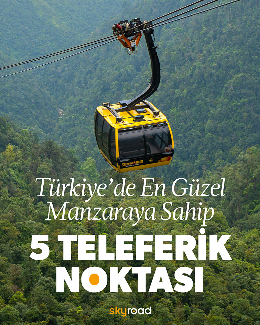 Türkiye'nin en güzel manzarasına sahip 5 teleferik noktası 🖐️
