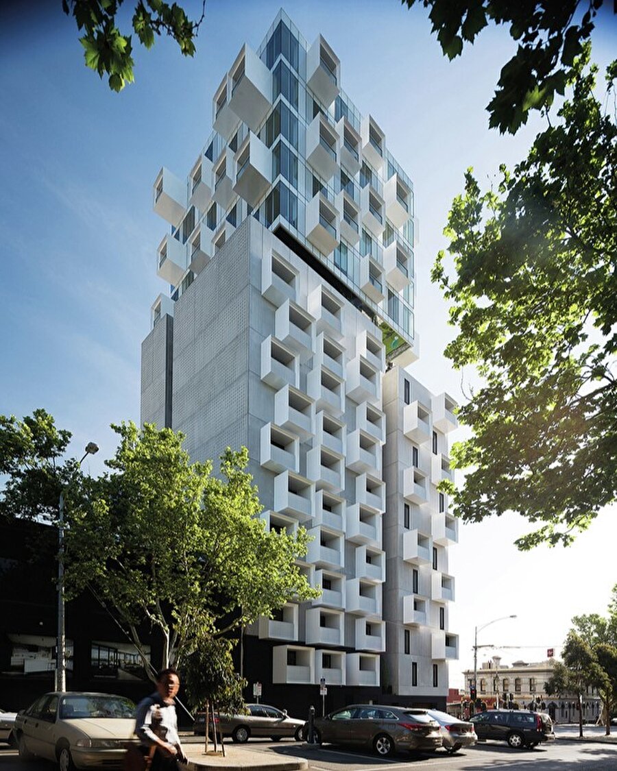Melbourne’deki Upper House apartmanı kütlesel tasarımıyla öne çıkıyor