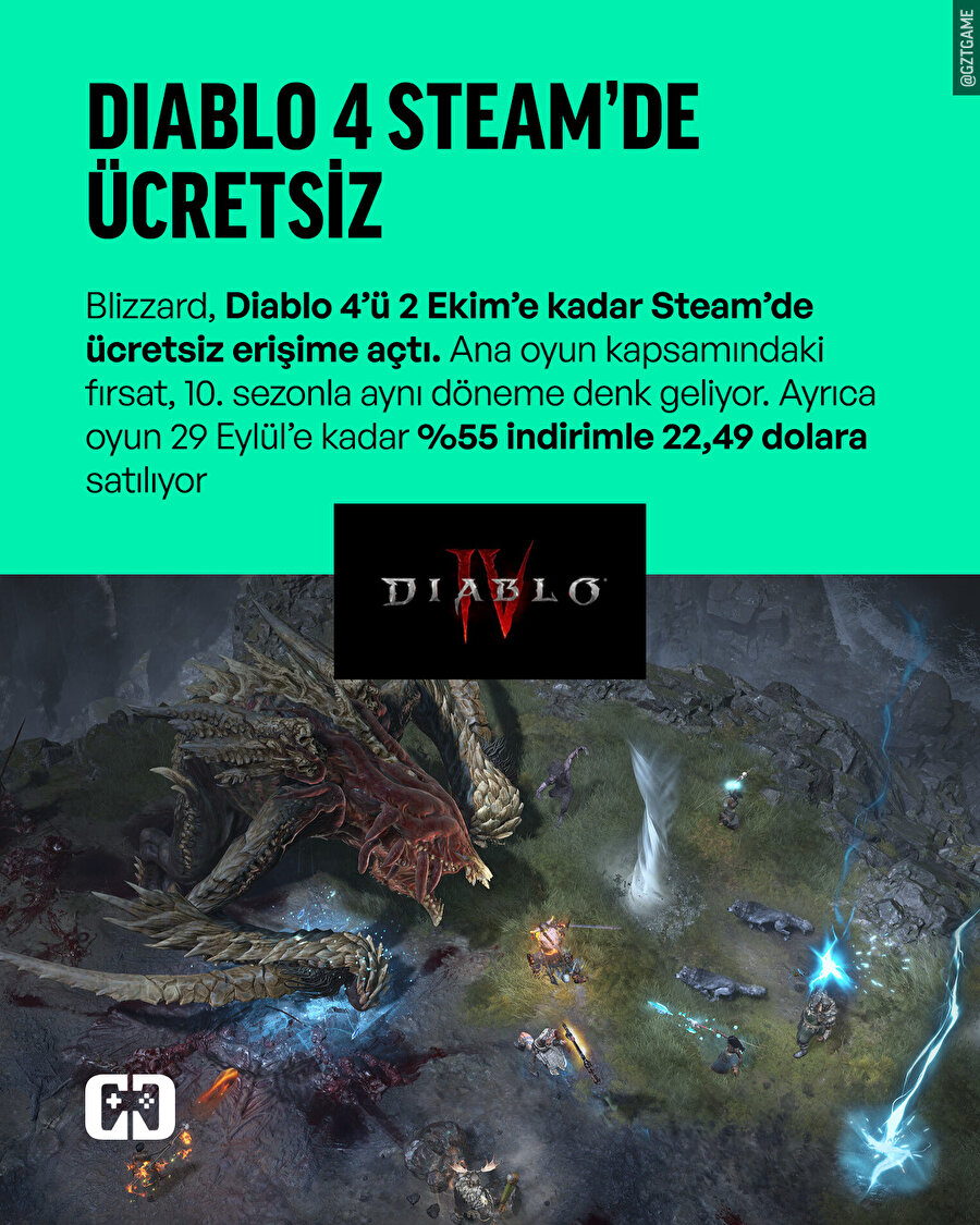 Diablo 4, Steam’de kısa süreliğine ücretsiz oldu