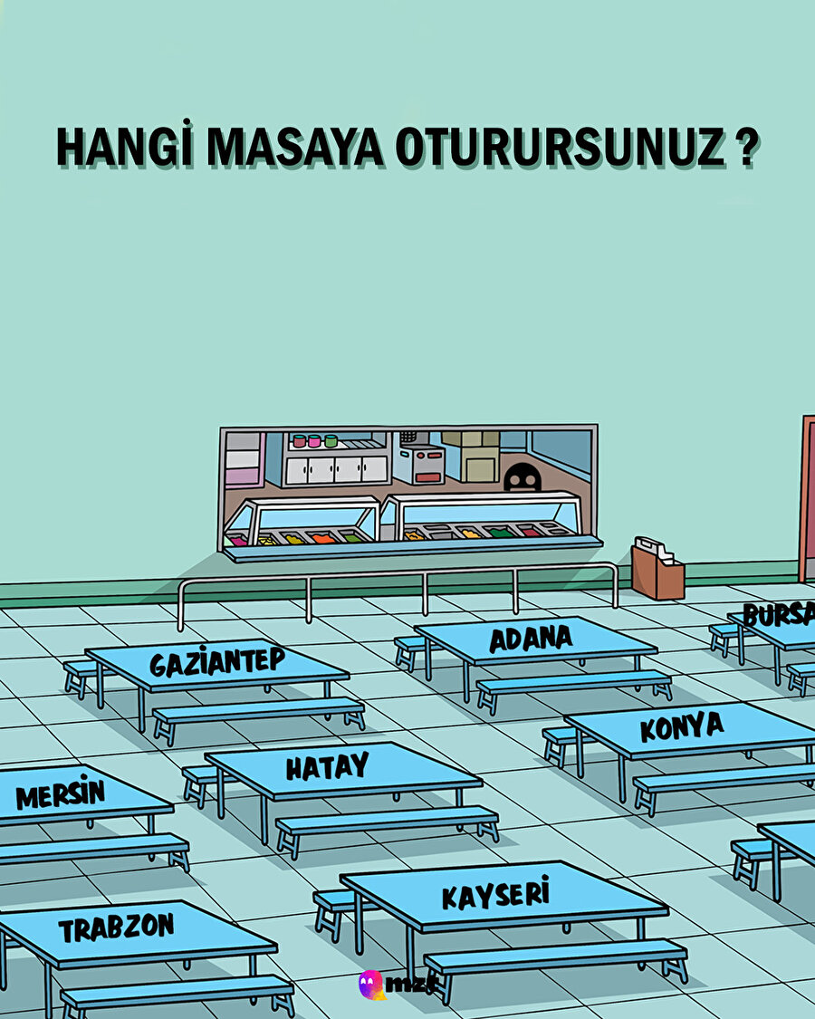 Siz olsanız hangi masaya otururdunuz?