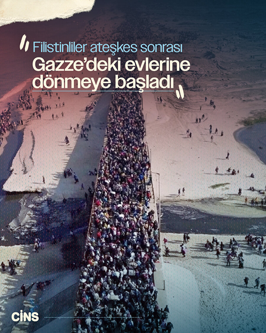 Ateşkesin ardından Gazze'ye dönüş başladı🇵🇸