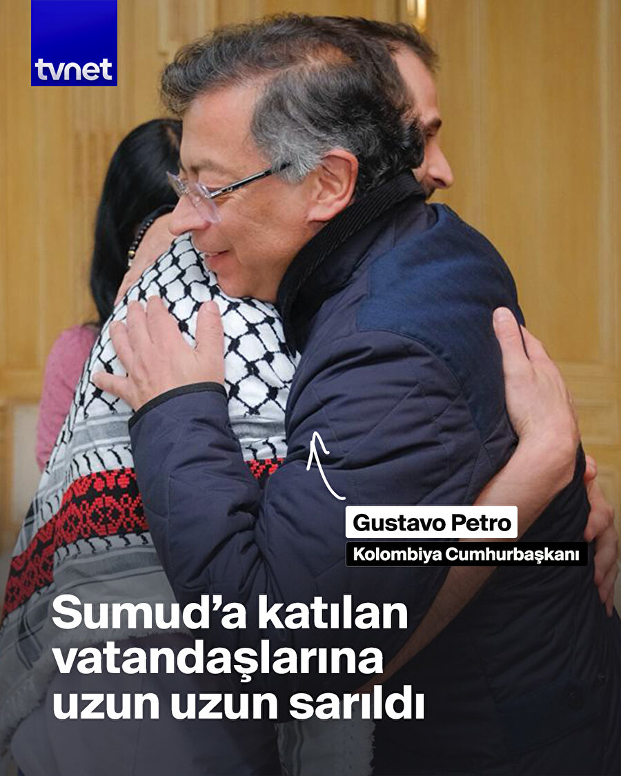 Sumud'a katılan vatandaşlarını alnından öptü