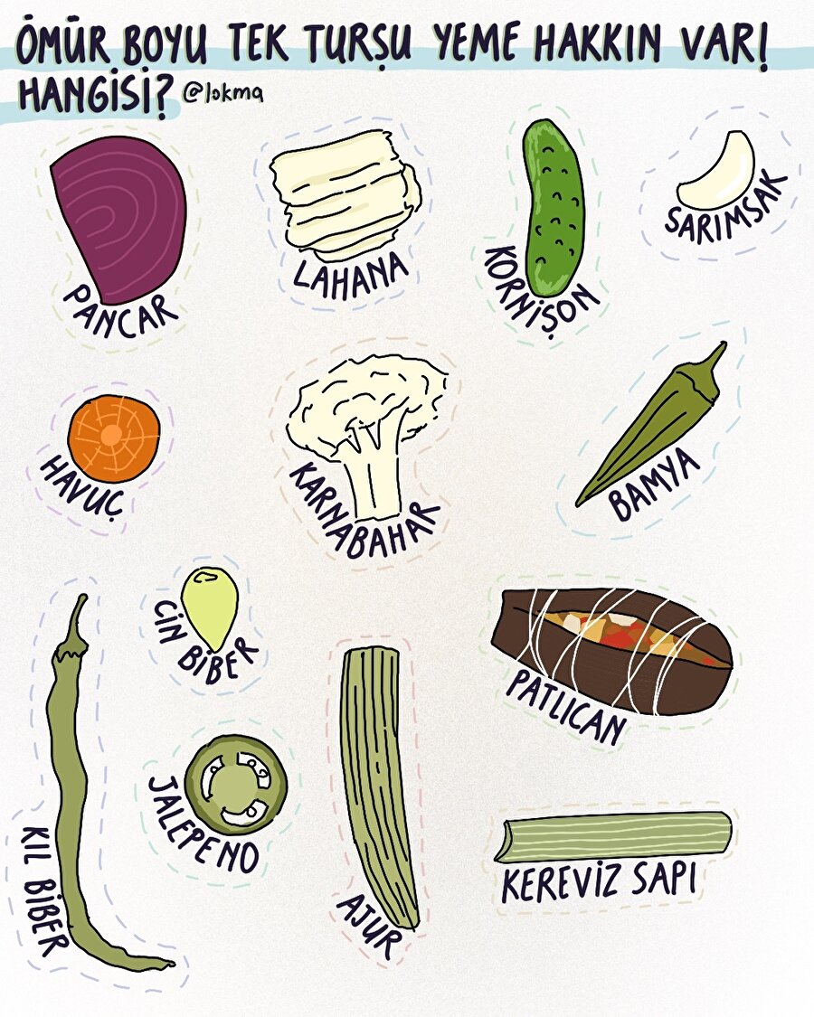 Ömür boyu tek turşu yeme hakkın var! Hangisi?
