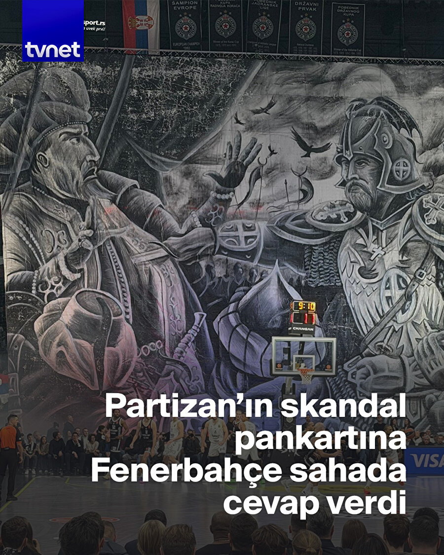 Sultan 1. Murad'ın hançerlendiği anı tasvir eden pankart açıldı