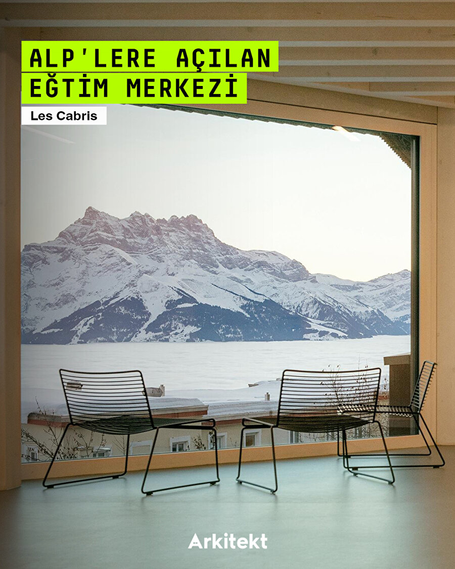 Alp Eğitim Merkezi'nde ahşap ve manzara odaklı sürdürülebilir mimari yaklaşım 