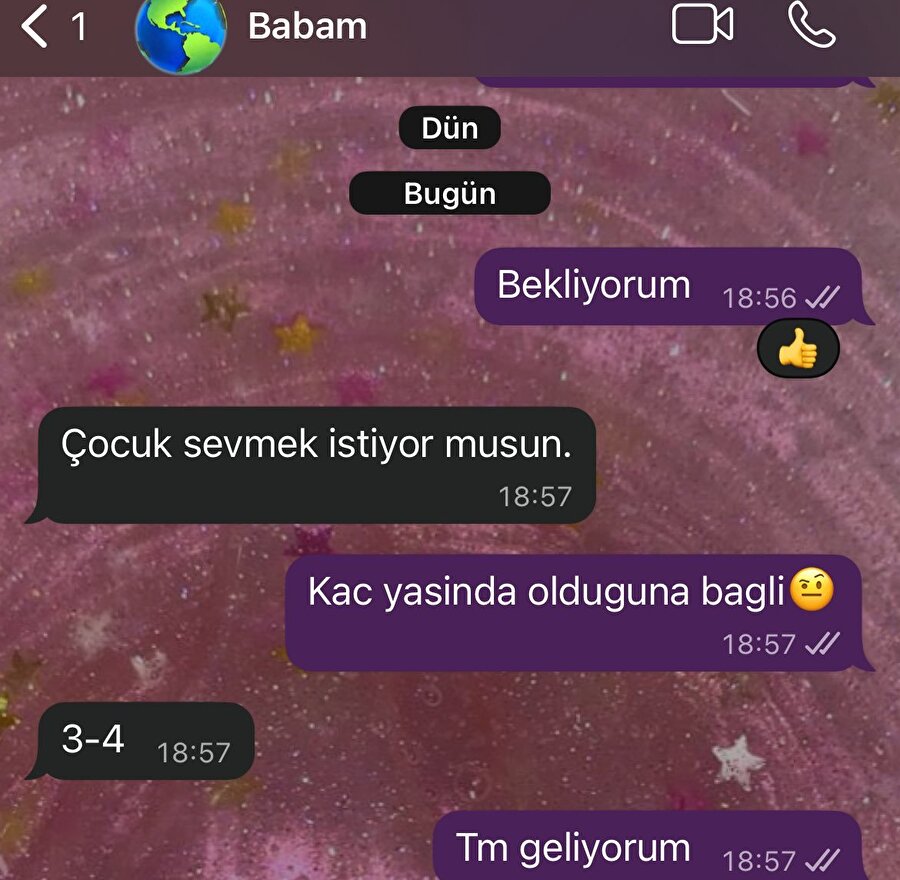 Bizim çocuk sevgisi şu seviyede