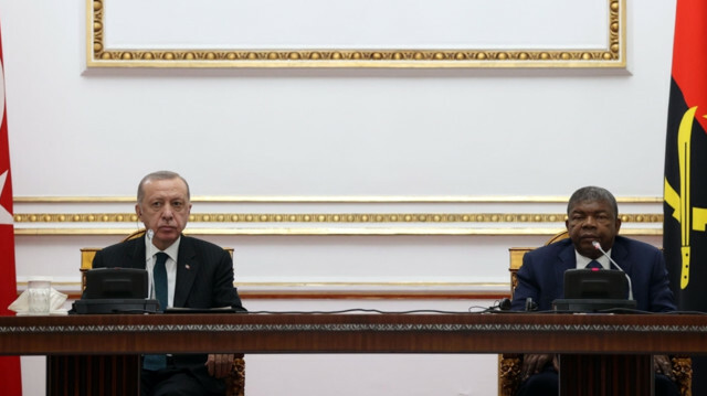 Turkish President Recep Tayyip Erdoğan and his Angolan counterpart Joao Lourenco 