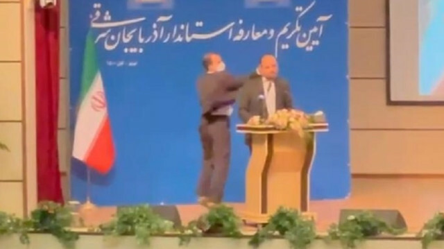 Soldier slaps new governor in Iran during ceremony
