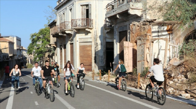 A view of bike lane in the town of Maras as it has been a year since the partial opening process of the town started in the Turkish Cypriot city of Gazimagusa, Turkish Republic of Northern Cyprus (TRNC).( FILE PHOTO - Anadolu Agency )