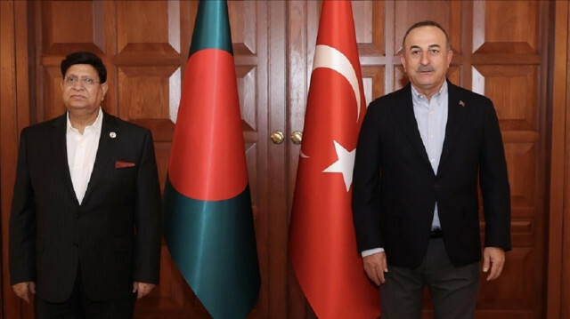 Turkey's foreign minister Mevlut Cavusoglu and his Bangladesh counterpart Abdul Momen