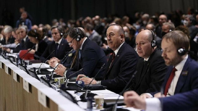 Mevlut Cavusoglu attends the 28th meeting of the Organization for Security and Co-operation in Europe (OSCE)
