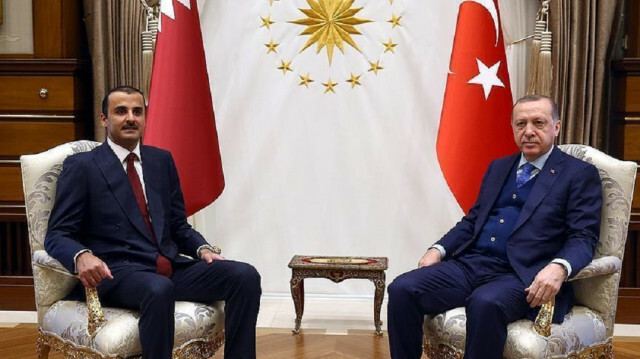 Qatari Emir Sheikh Tamim bin Hamad Al Thani and Turkish President Recep Tayyip Erdogan 