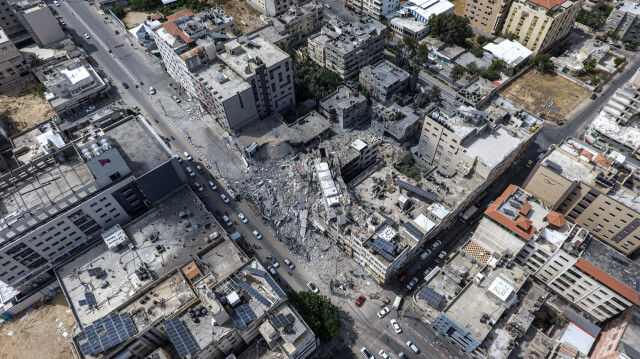 Aerial drone views of the destruction after 11 days of Israeli airstrikes on Gaza
