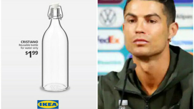 'Cristiano' water bottle becomes a thing after Ronaldo’s Coca-Cola saga