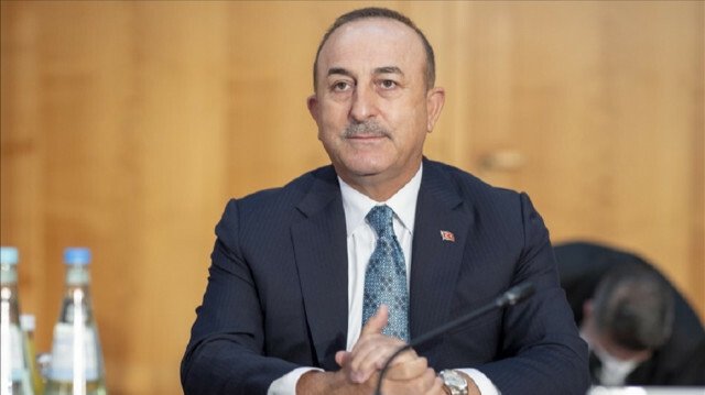 Turkish Foreign Minister Mevlut Cavusoglu attends the Second Berlin Conference on Libya, in Berlin, Germany on June 23, 2021. ( Thomas Imo/Photothek.de /Pool - Anadolu Agency )
