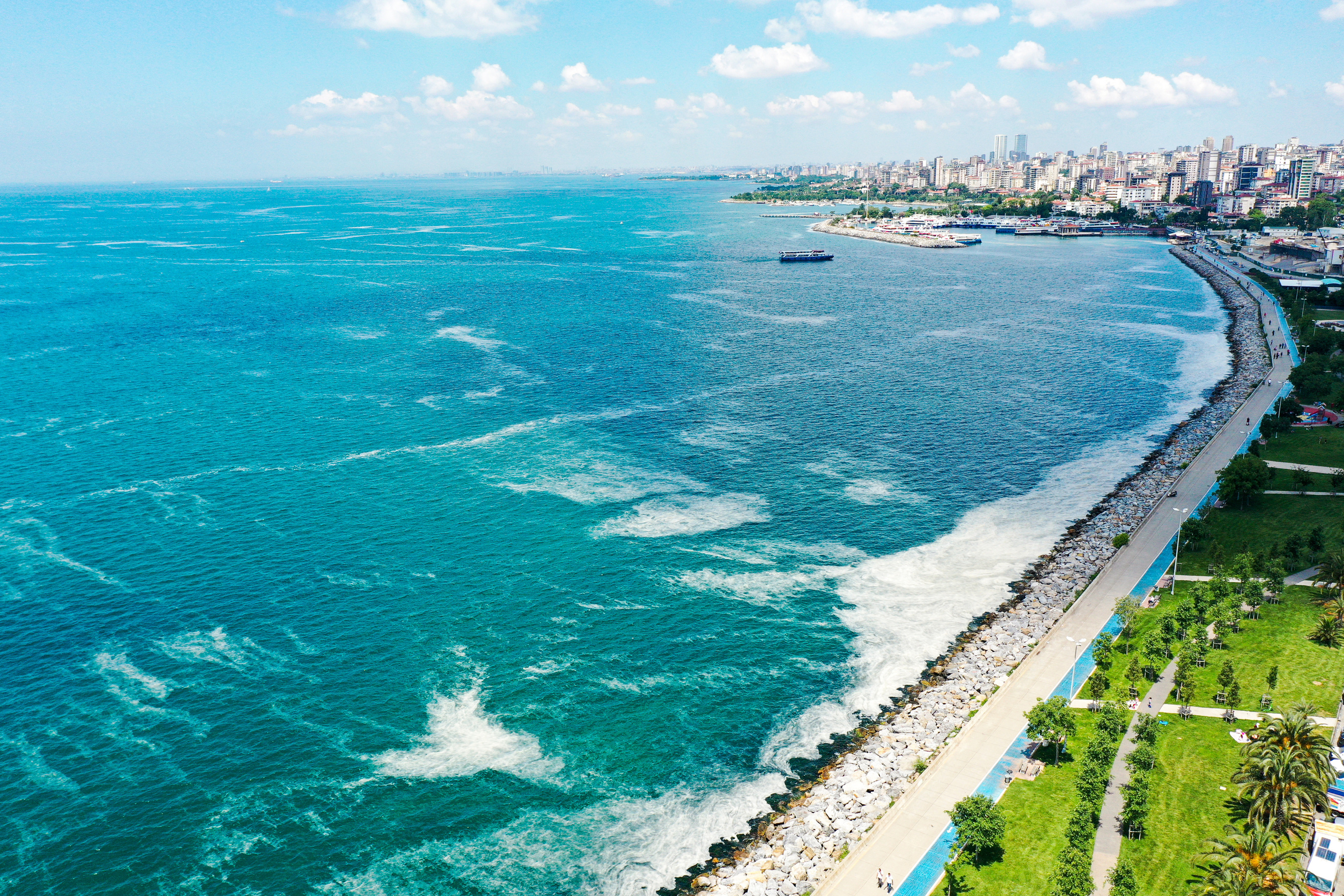Mucilage covers part of sea surface in Turkey