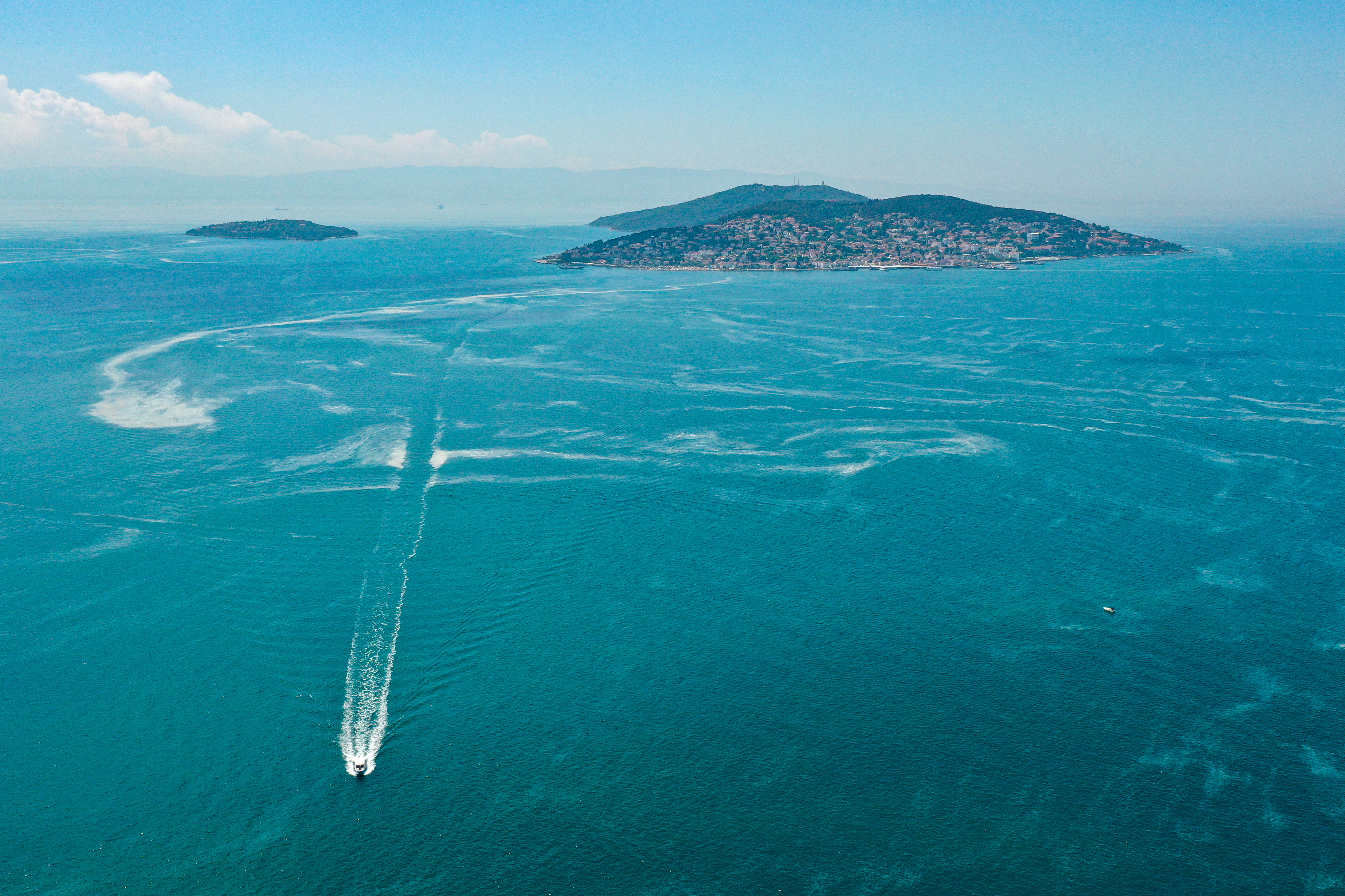 Mucilage covers part of sea surface in Turkey