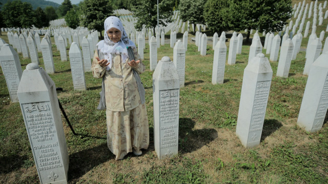 File photo: Bosnian mothers pray at Potocari Memorial
