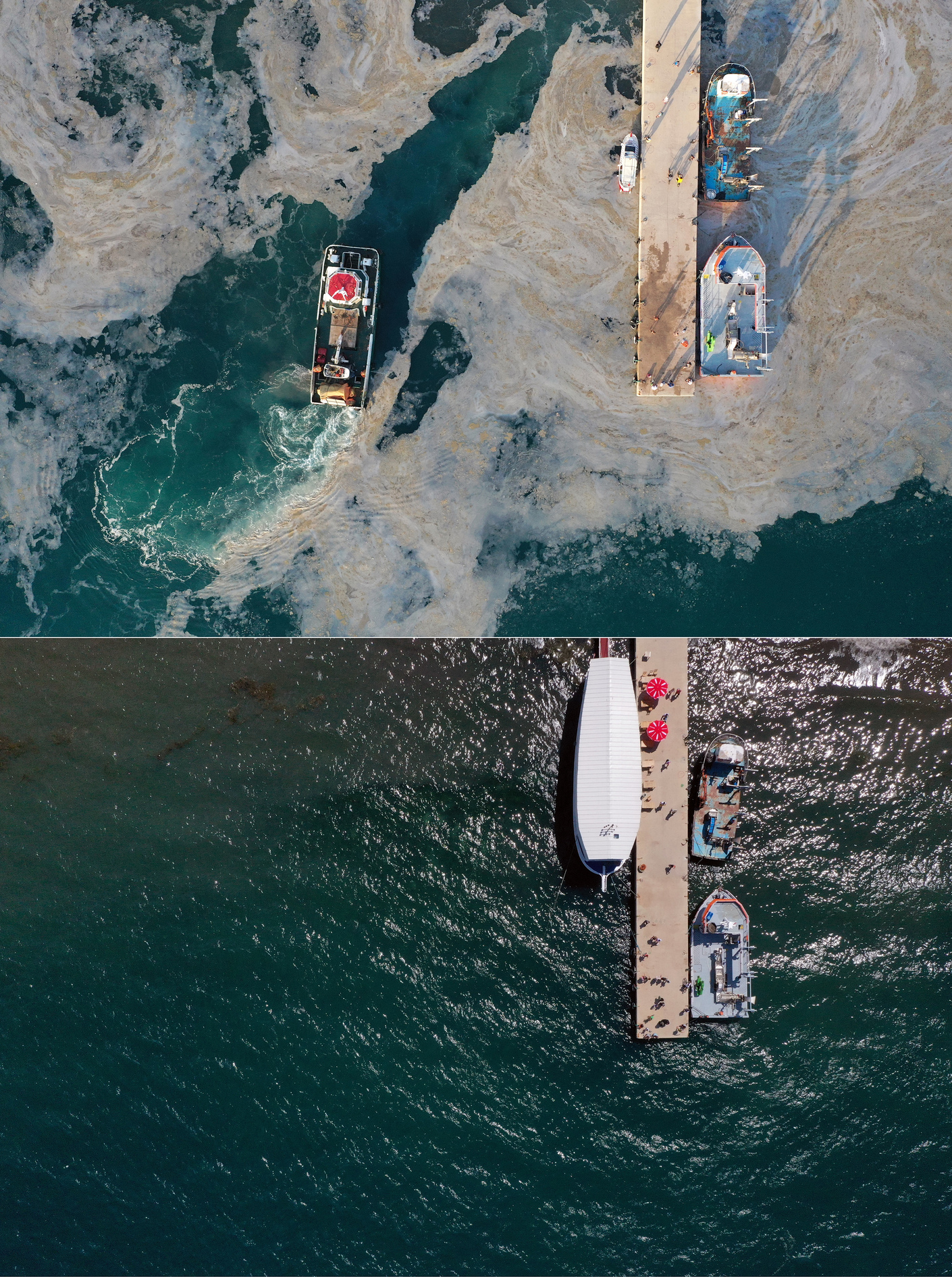 Mucilage decrease on the southern shores of the Sea of Marmara
