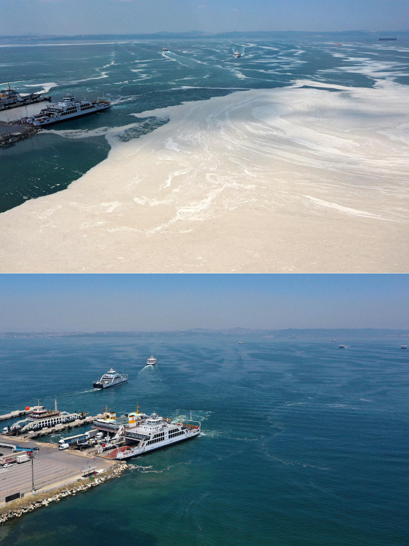 Mucilage decrease on the southern shores of the Sea of Marmara
