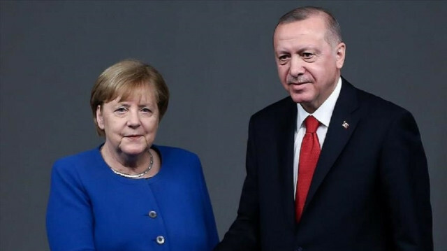 Turkish President Recep Tayyip Erdogan and German Chancellor Angela Merkel 