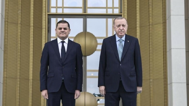 Turkey’s President Recep Tayyip Erdogan and Libya’s Prime Minister Abdul Hamid Dbeibeh 