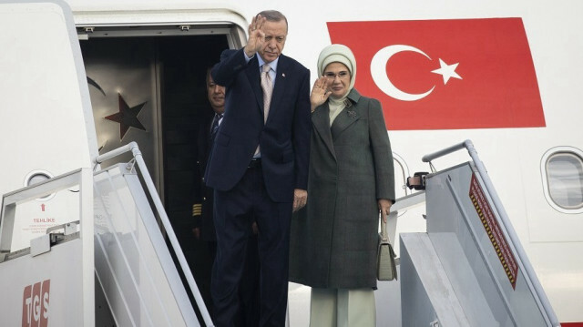 Turkish President Recep Tayyip Erdogan and his wife Emine Erdogan