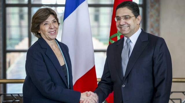 Le ministre marocain des Affaires étrangères Nasser Bourita (à droite) reçoit son homologue française Catherine Colonna à Rabat, le 16 décembre 2022. @ FADEL SENNA / AFP