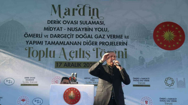 Le président turc, Recep Tayyip Erodgan a mis en garde la Grèce lors de son programma d'inauguration de certains projets à Mardin @ IHLAS HABER AJANSI