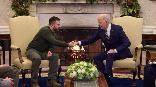 U.S. President Joe Biden and  President of Ukraine Volodymyr Zelenskyy.