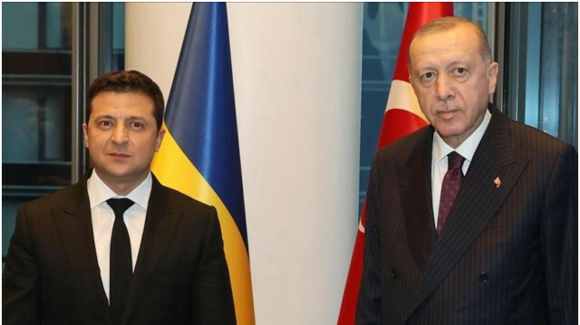 Turkish president Recep Tayyip Erdogan and Ukrainian president Volodymyr Zelenskyy