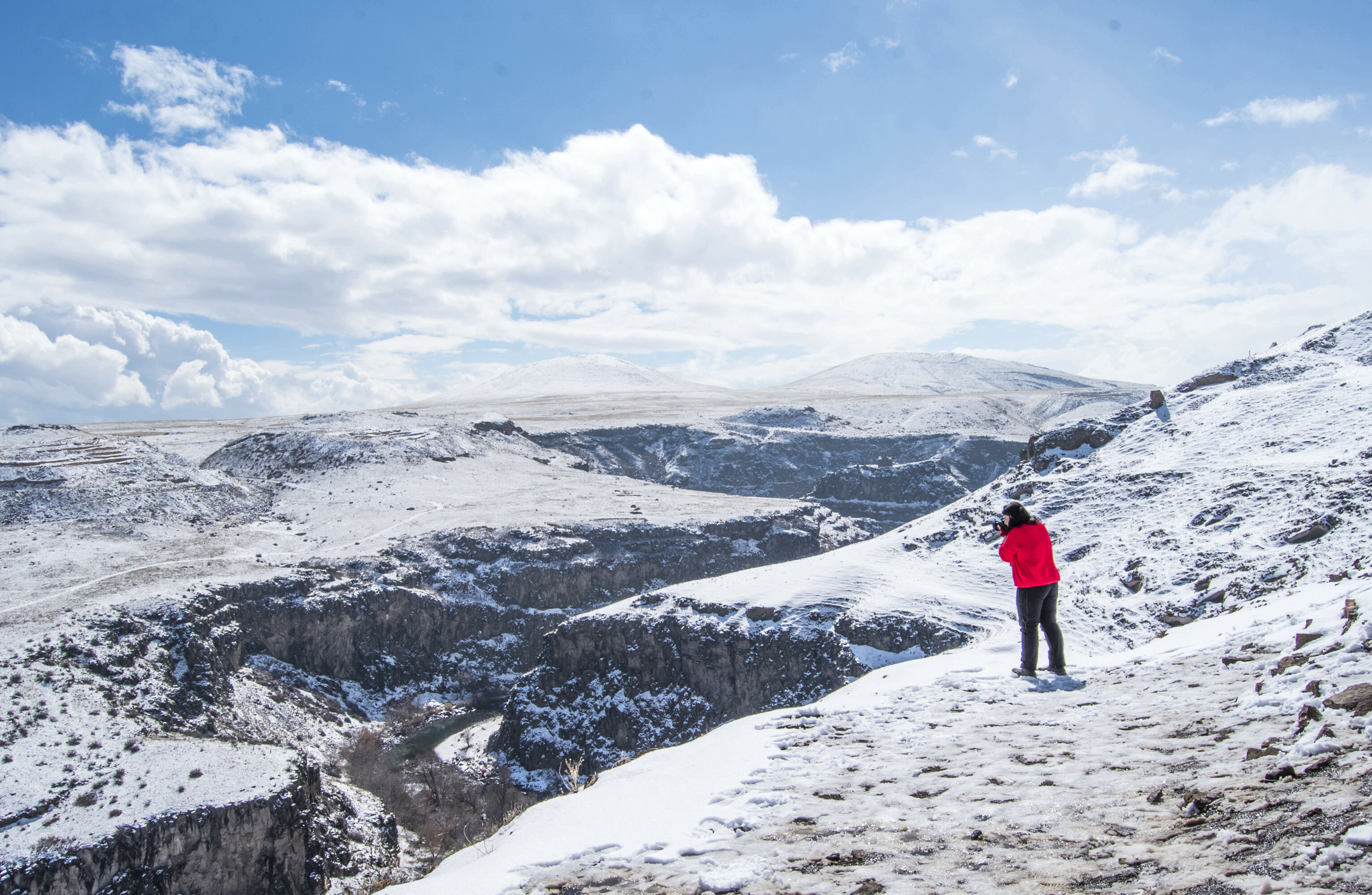 World Heritage Site Ani dons white coat in March