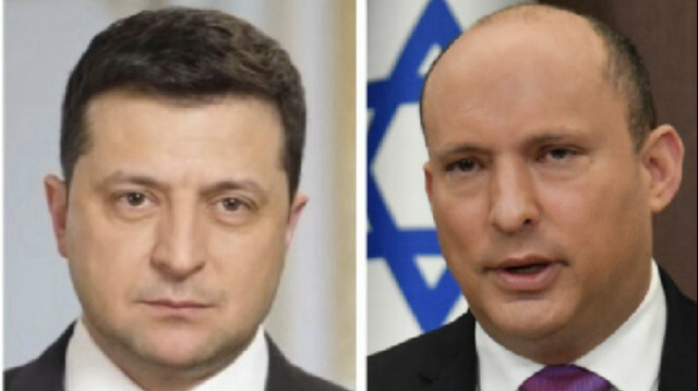Ukrainian President Volodymyr Zelenskyy and Israeli Prime Minister Naftali Bennett.