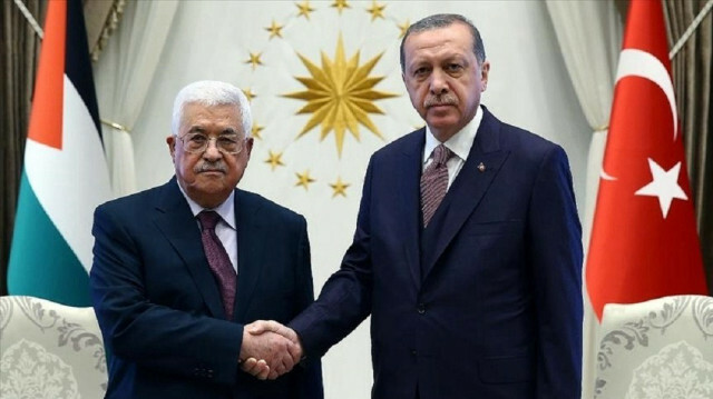 Turkish President Recep Tayyip Erdogan, Palestinian counterpart Mahmoud Abbas