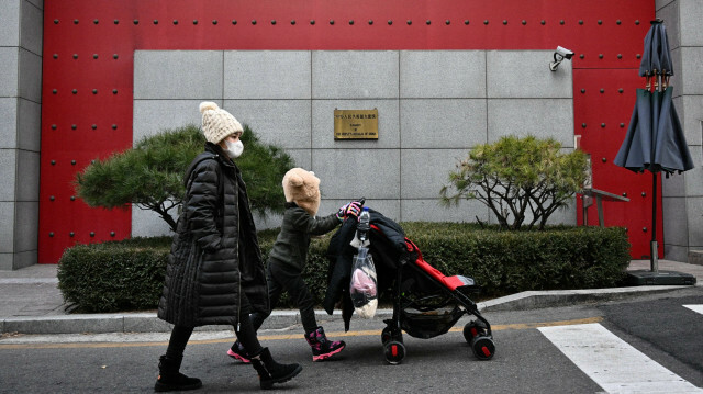 le 10 janvier 2023, La Chine a suspendu la délivrance de visas de courte durée aux Sud-Coréens en réponse à l'imposition par Séoul de restrictions de voyage aux voyageurs chinois. Anthony WALLACE. @ AFP