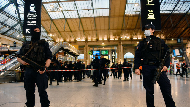La gare du Nord à Paris, le 11 janvier 2023. @ JULIEN DE ROSA / AFP