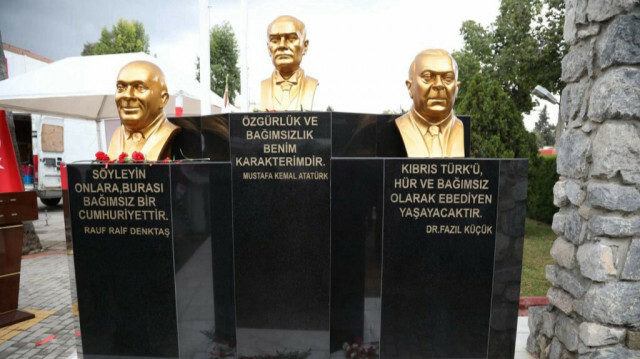 Busts of three national leaders unveiled at ceremony in Northern Cyprus
