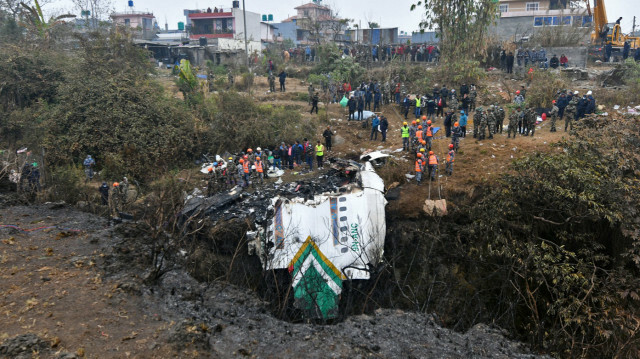 L' accident d'avion Yeti Airlines à Pokhara le 16 janvier 2023. PRAKASH MATHEMA . @AFP