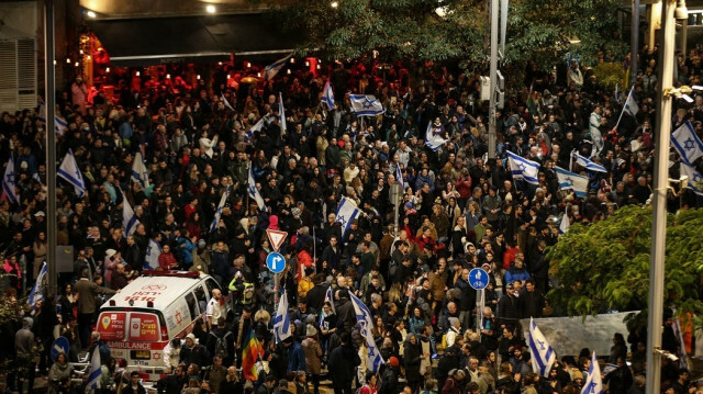 Manifestation contre le Premier ministre israélien Benjamin Netanyahu. crédit photo: AA