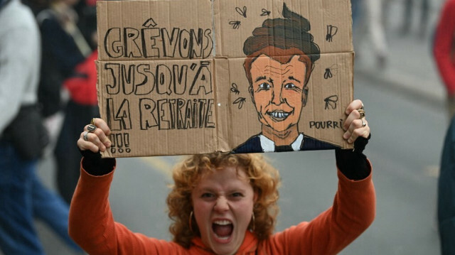 Une manifestante contre la réforme des retraite. Paris le 18/10/2022. Crédit Photo : AFP 